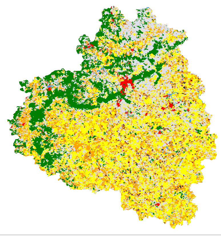 Crop type layer map, Tula, April 2013