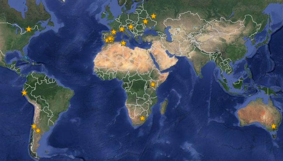 Maps of demonstration sites